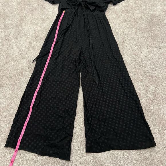 Madewell Women's Jumpsuit Black with Polka Dots Short Sleeve Pant‎ Size 4 - Picture 9 of 12